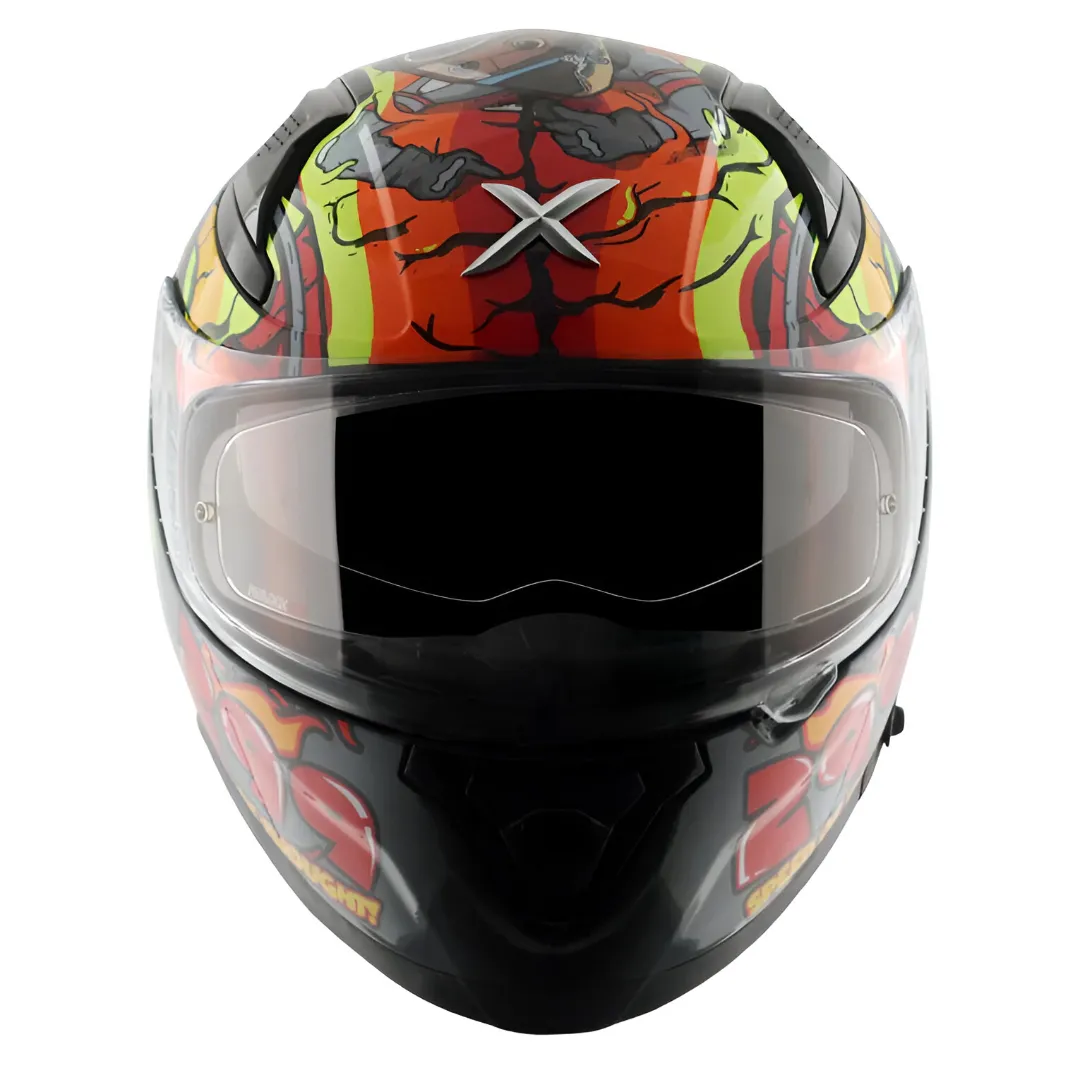 AXOR Apex Xbhp 299 Neon Yellow Blue Full Face Helmet
