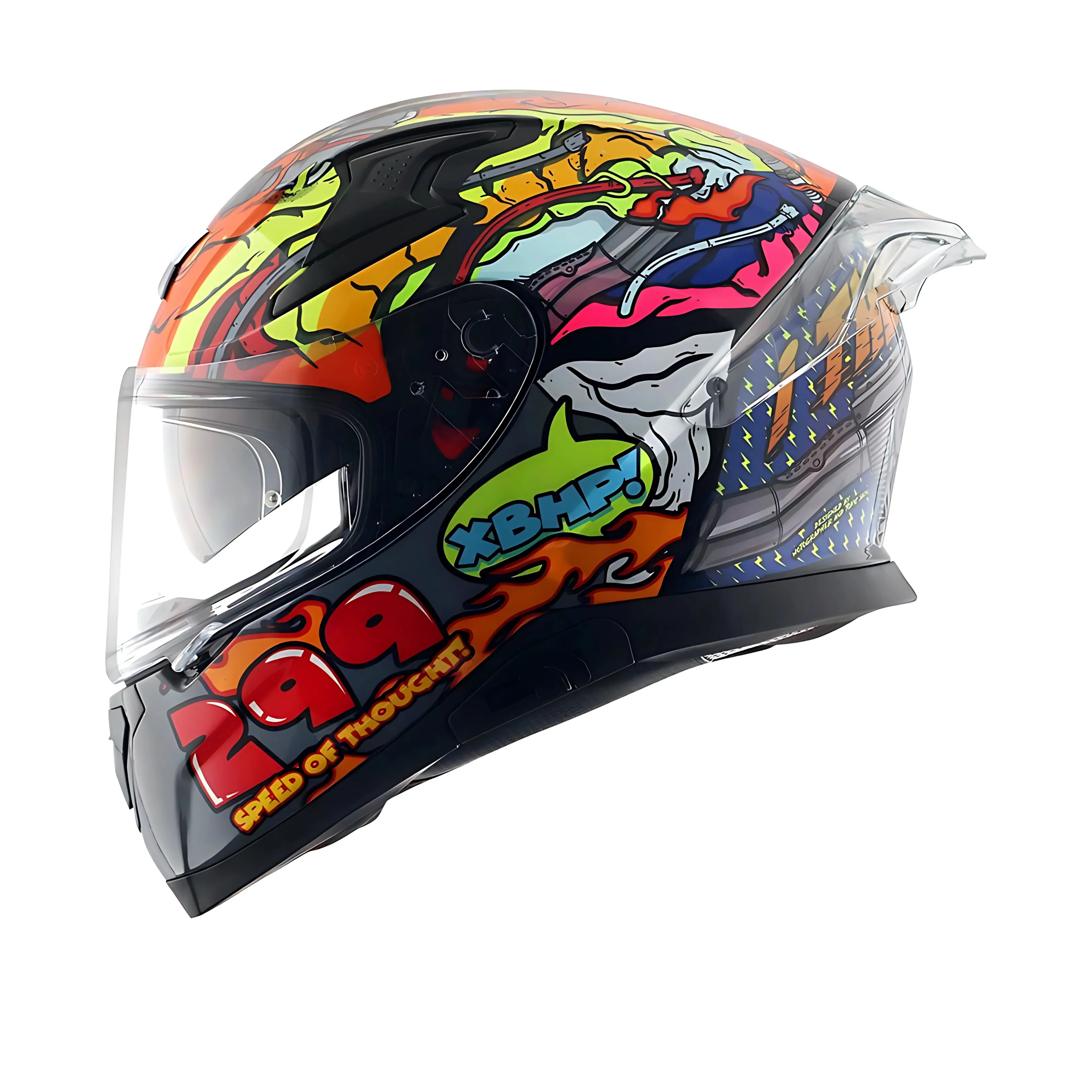 AXOR Apex Xbhp 299 Neon Yellow Blue Full Face Helmet