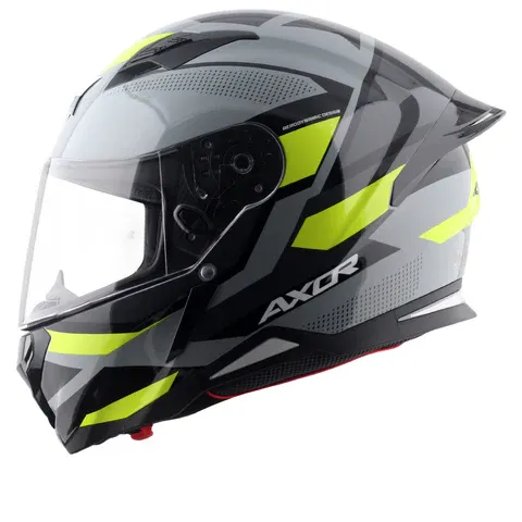 AXOR Hunter Cornet Nardo Grey Neon Yellow Full Face Helmet