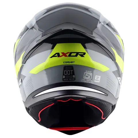 AXOR Hunter Cornet Nardo Grey Neon Yellow Full Face Helmet