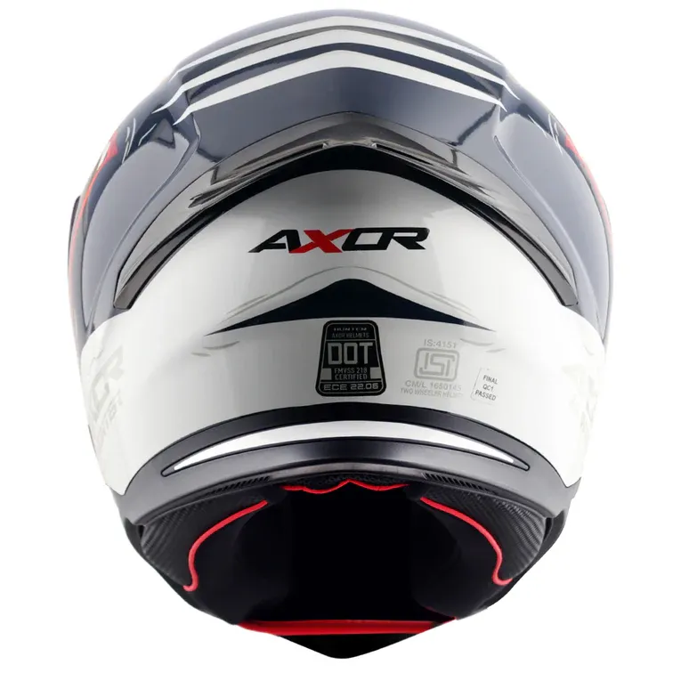 AXOR Hunter Shark Blue White Full Face Helmet