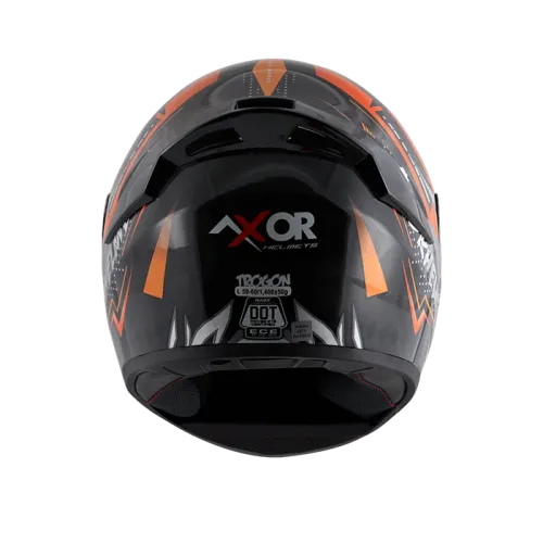 AXOR Rage Trogon Black Orange Full Face Helmet
