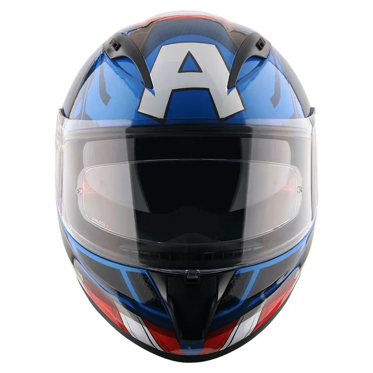 Axor Street Marvel Captain America Blue Red White Full Face Helmet