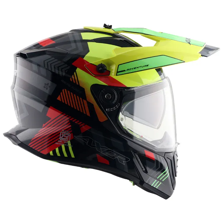 Axor Xcross Gambling Black Neon Yellow Off Road Helmet