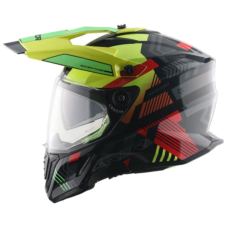 Axor Xcross Gambling Black Neon Yellow Off Road Helmet
