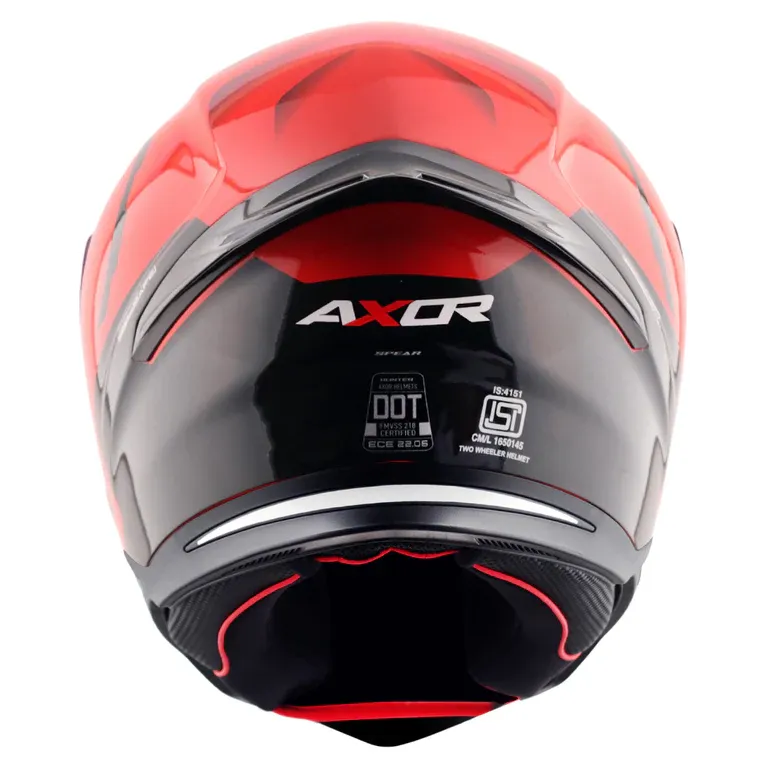 AXOR Hunter Spear Red Black Full Face Helmet
