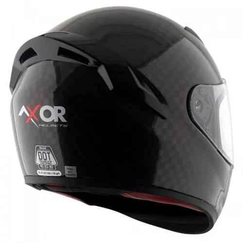 AXOR Rage Carbon Fiber Big Checks Black Full Face Helmet