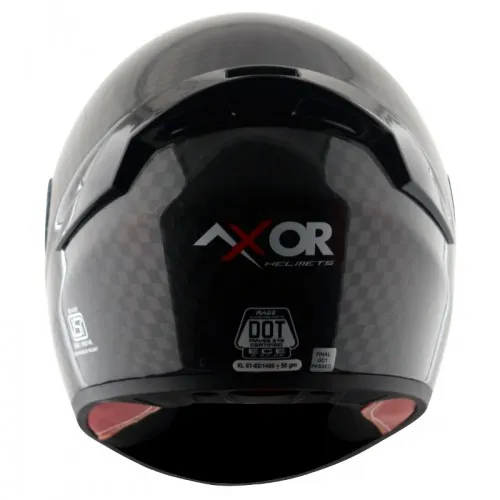 AXOR Rage Carbon Fiber Big Checks Black Full Face Helmet