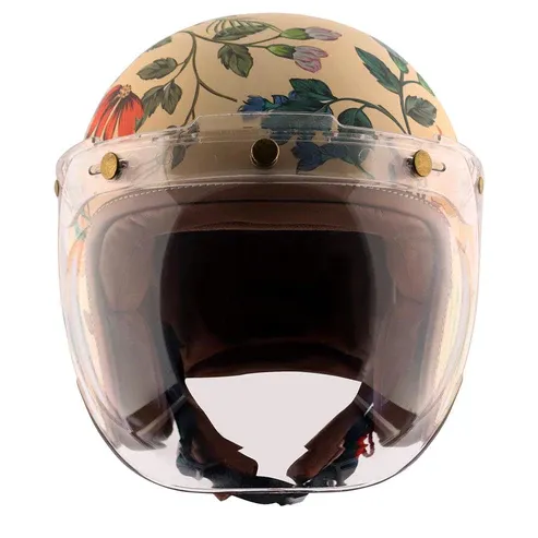AXOR Retro Jet Ibiza Beige Womens Half Face Helmet