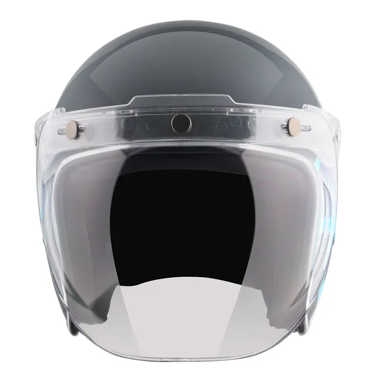 AXOR Retro Jet Sportz C13 Anthena Grey Blue Half Face Helmet
