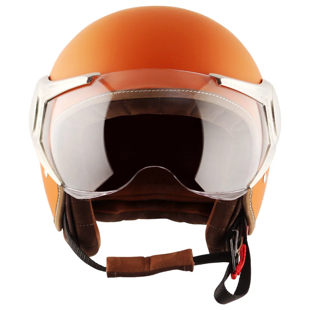 AXOR Retro Jet West Dull Orange Half Face Helmet