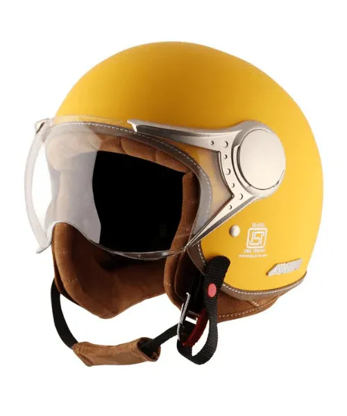 AXOR Retro Jet West Dull Yellow Half Face Helmet