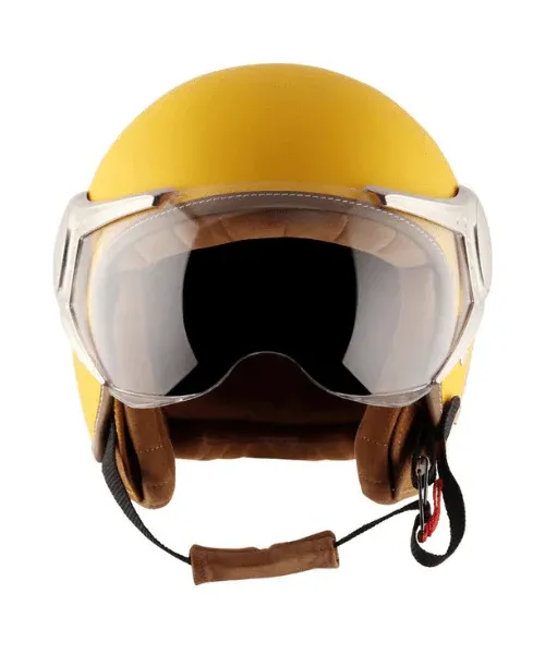 AXOR Retro Jet West Dull Yellow Half Face Helmet