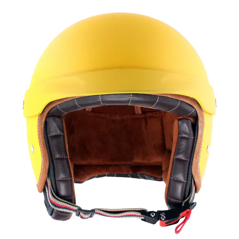 AXOR Retro Jet West With Peak Dull Yellow Half Face Helmet