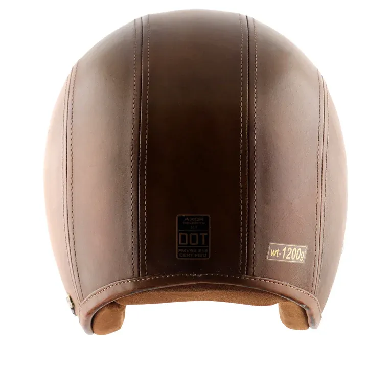 AXOR Retro Jett Leather Half Face Helmet