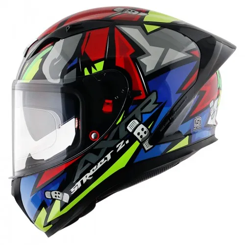 AXOR Street Bobby Black Red Full Face Helmet