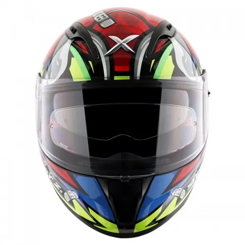 AXOR Street Bobby Black Red Full Face Helmet