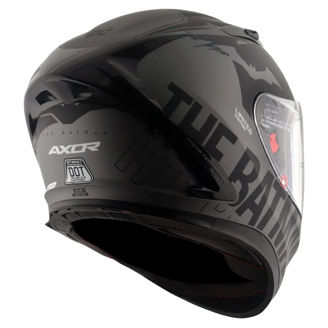 AXOR Street Dc Batman Dull Anthracite Black Full Face Helmet