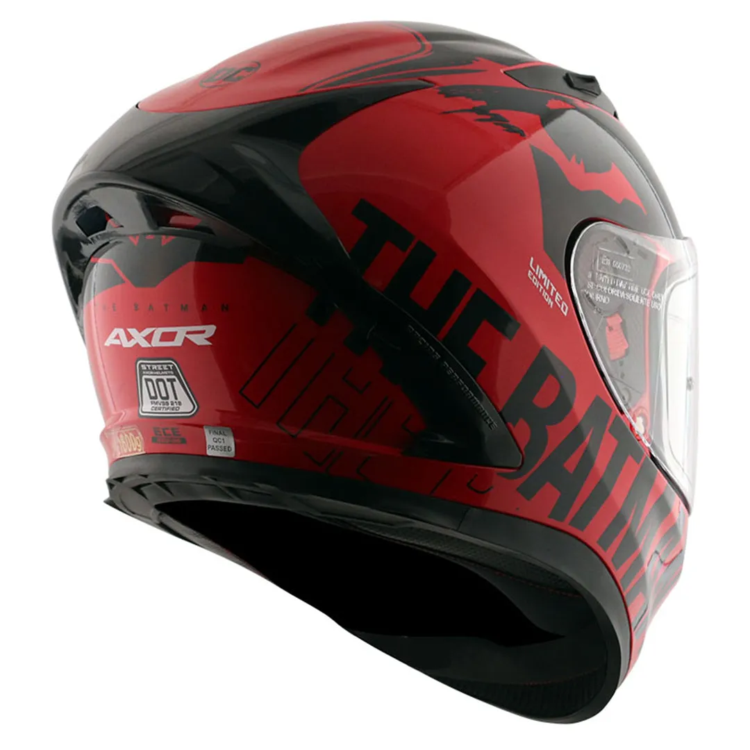 AXOR Street Dc Batman Red Black Full Face Helmet
