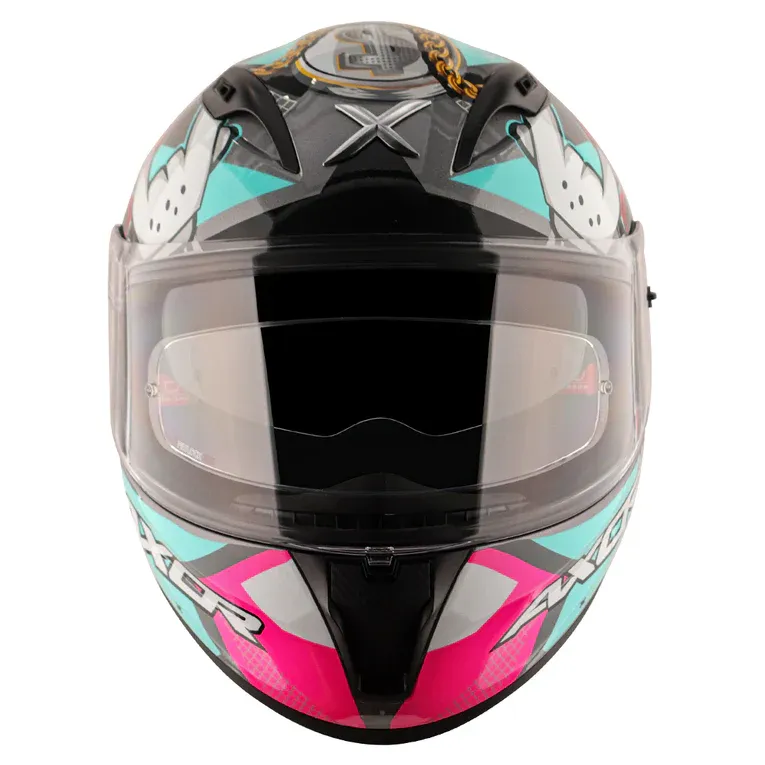 AXOR Street Hiphop Grey Mint Full Face Helmet