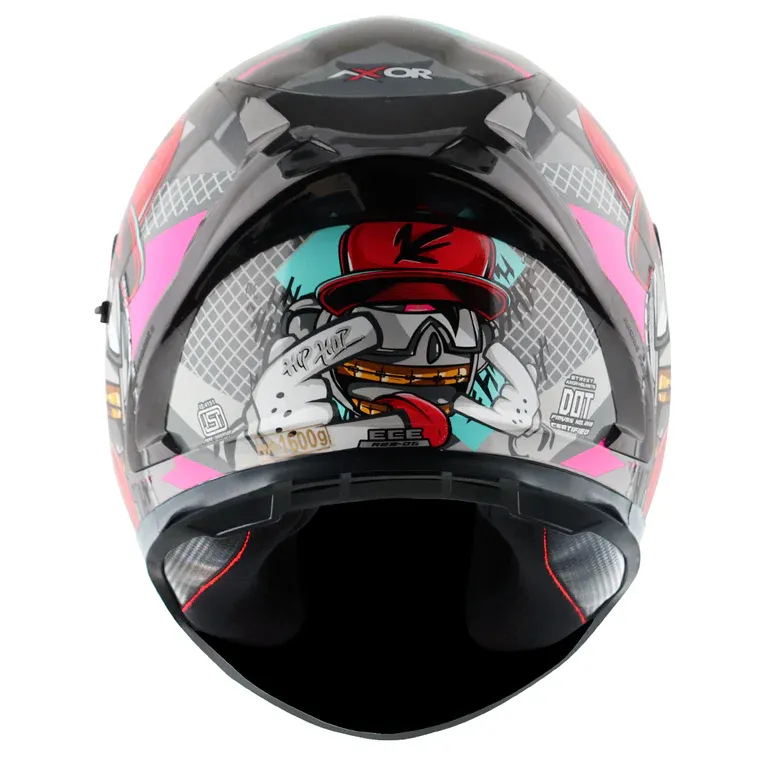 AXOR Street Hiphop Grey Mint Full Face Helmet