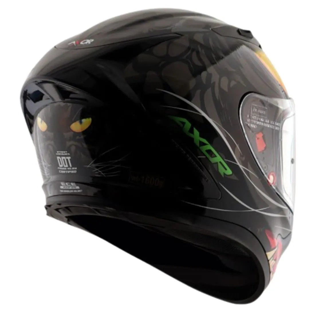 AXOR Street Panther Dull Black Grey Full Face Helmet