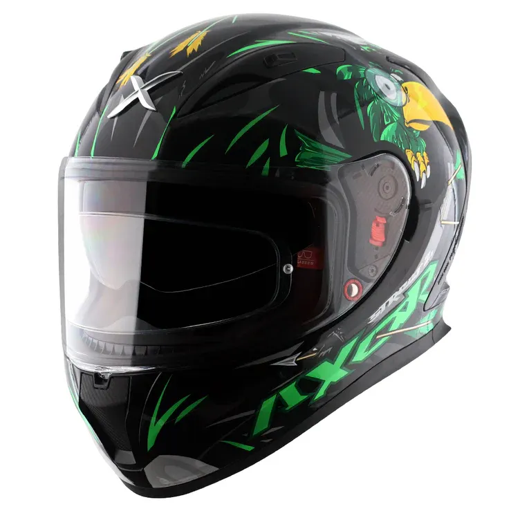AXOR Street Zazu Black Green Full Face Helmet