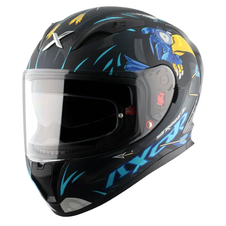 AXOR Street Zazu Dull Black Blue Full Face Helmet