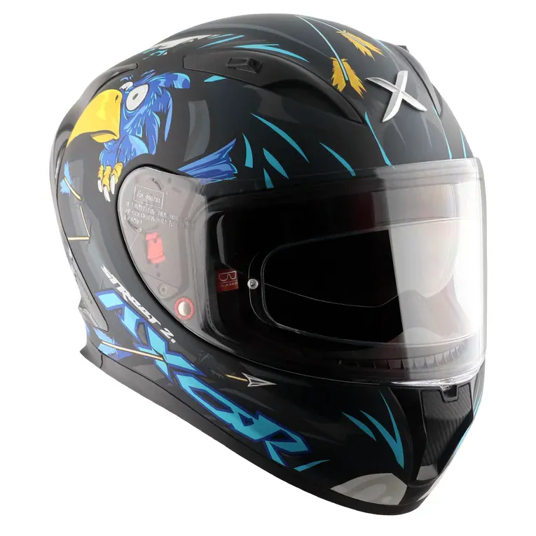 AXOR Street Zazu Dull Black Blue Full Face Helmet