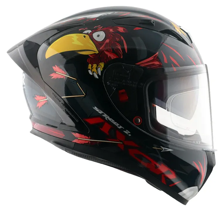 AXOR Street Zazu Dull Black Red Full Face Helmet