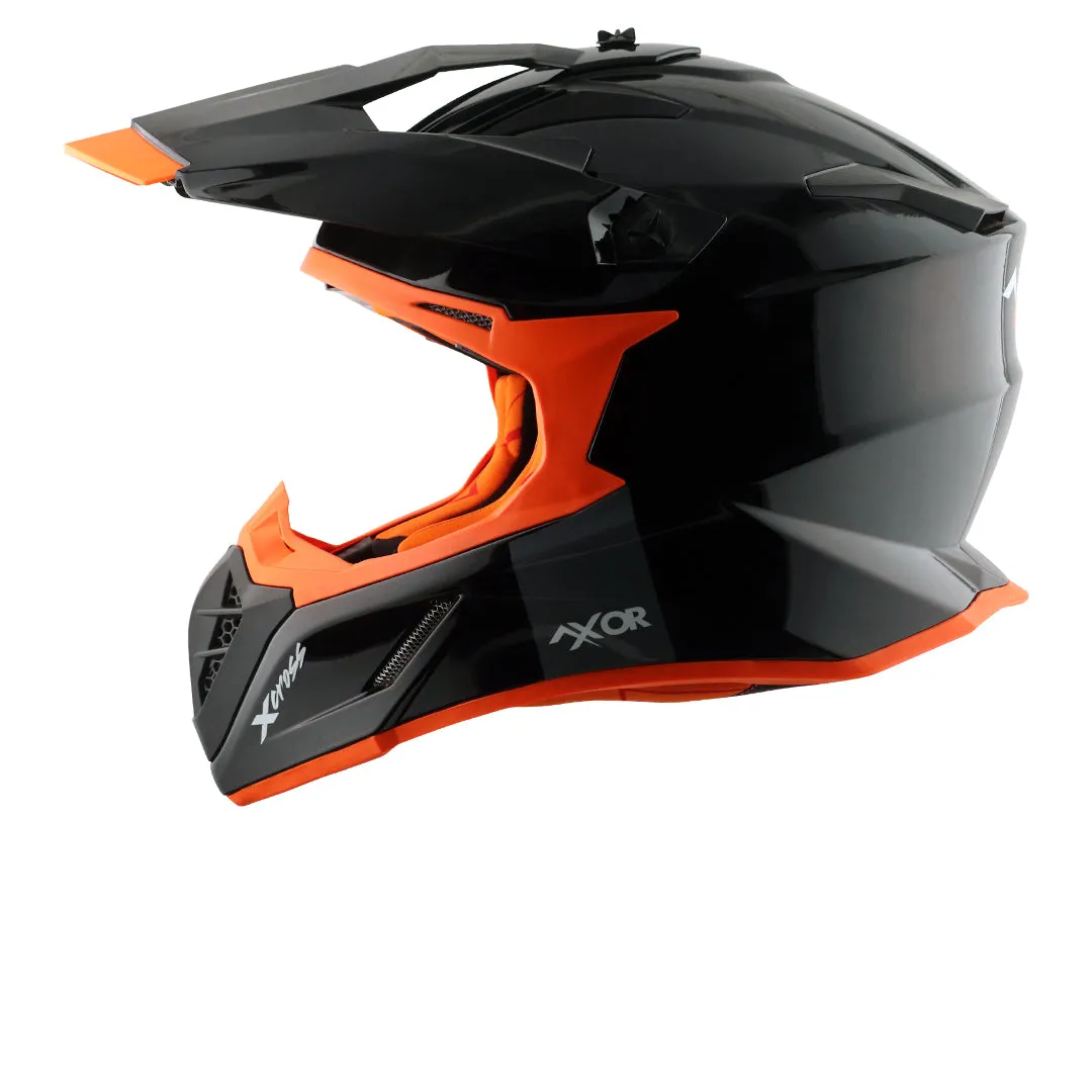 AXOR X Cross Dual Visor Sc Black Orange Off Road Helmet