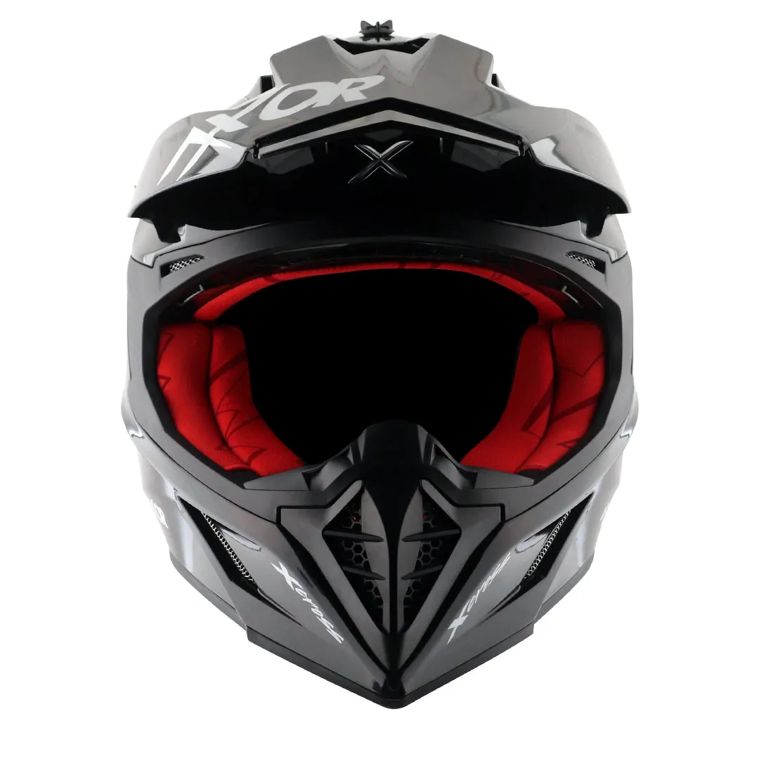 AXOR X Cross Dual Visor Sc Black Red Off Road Helmet