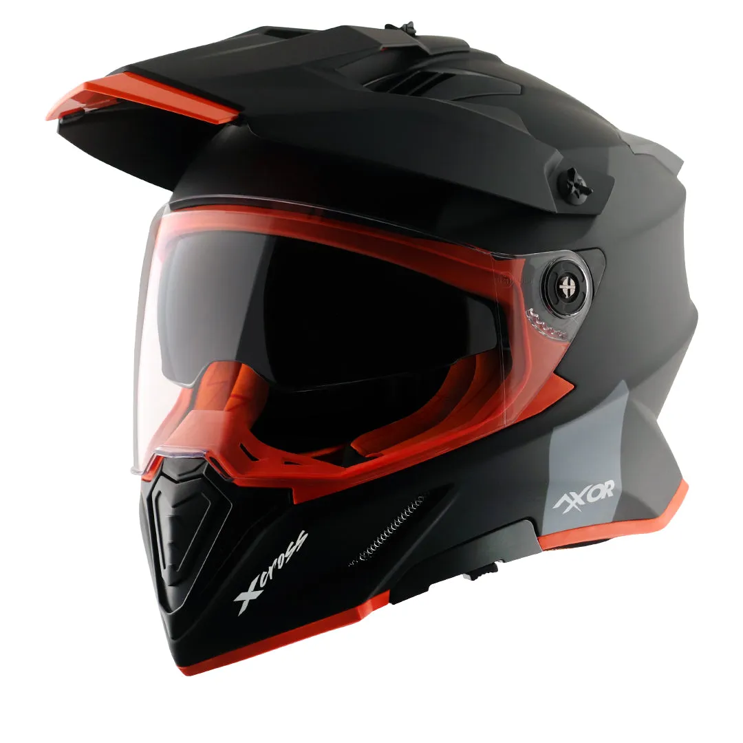 AXOR X Cross Dull Black Orange Off Road Helmet