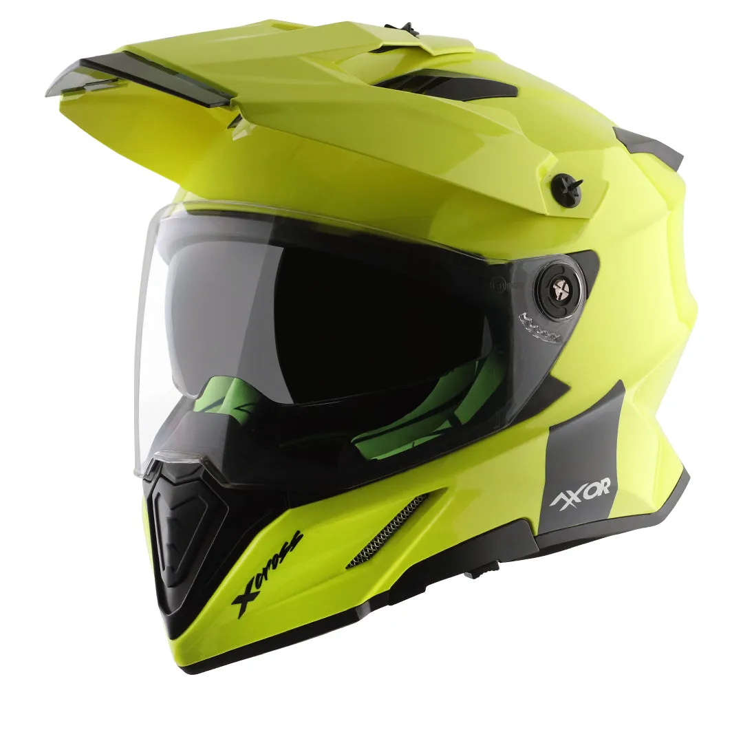 AXOR X Cross Neon Yellow Green Off Road Helmet