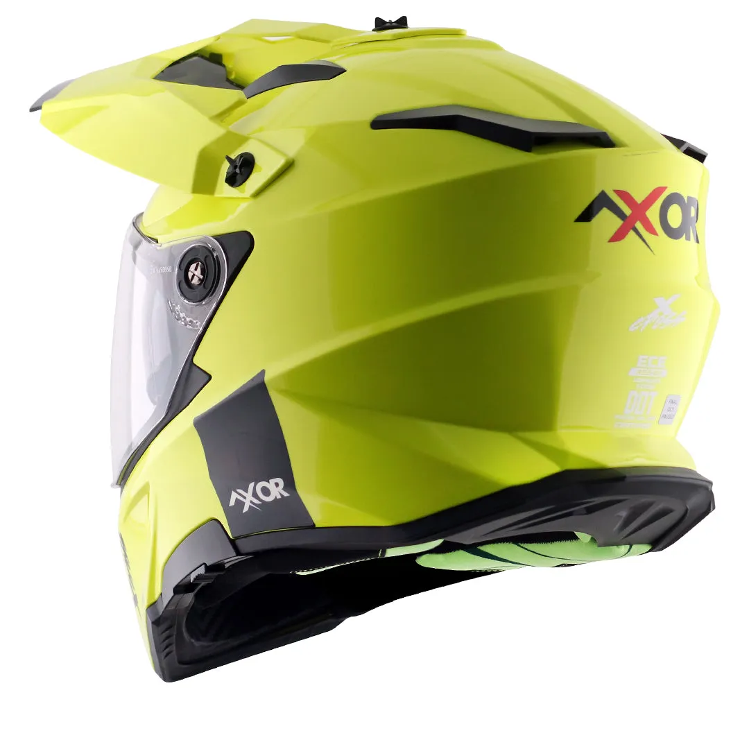 AXOR X Cross Neon Yellow Green Off Road Helmet