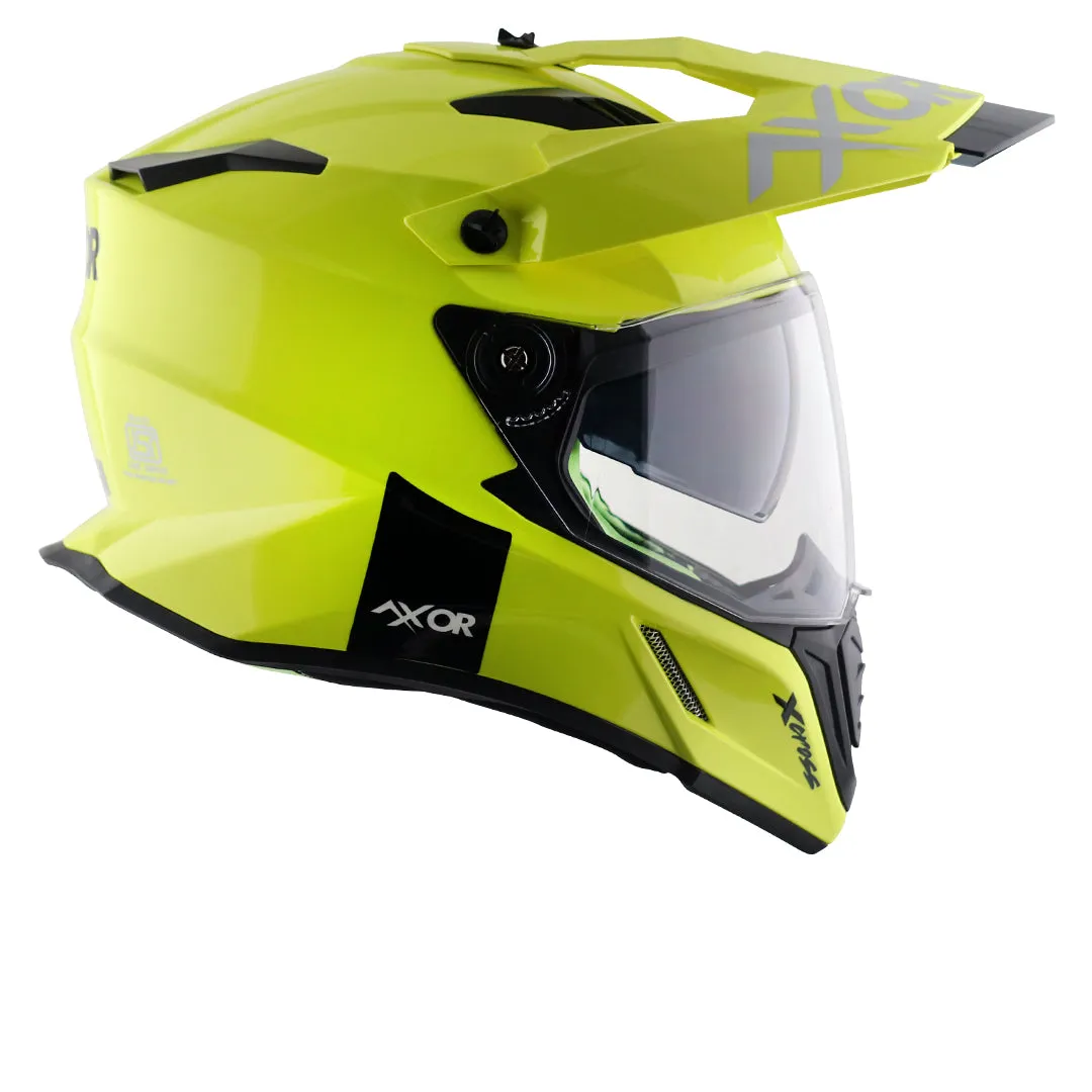 AXOR X Cross Neon Yellow Green Off Road Helmet