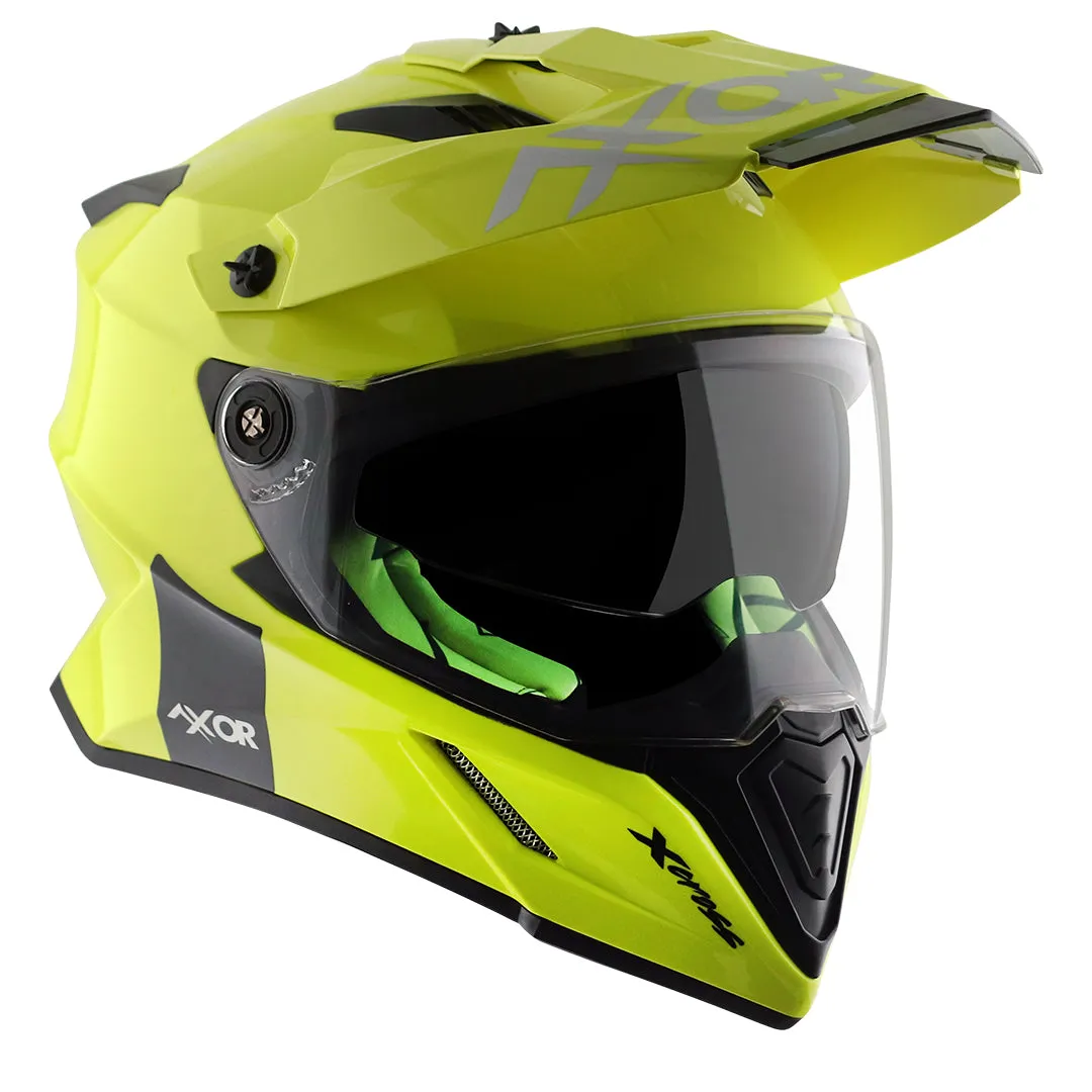 AXOR X Cross Neon Yellow Green Off Road Helmet