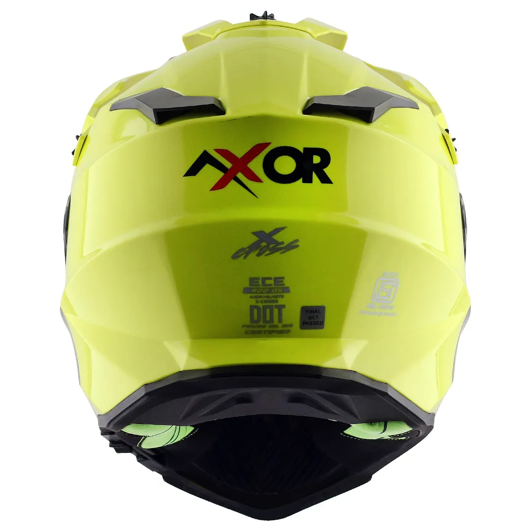 AXOR X Cross Neon Yellow Green Off Road Helmet