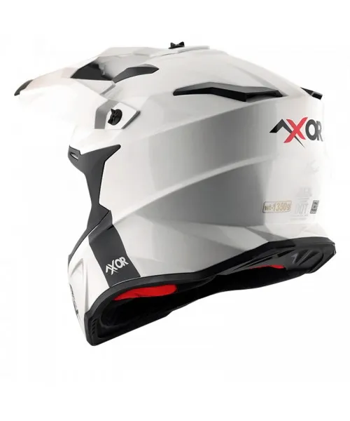 AXOR X Cross White Red Off Road Helmet