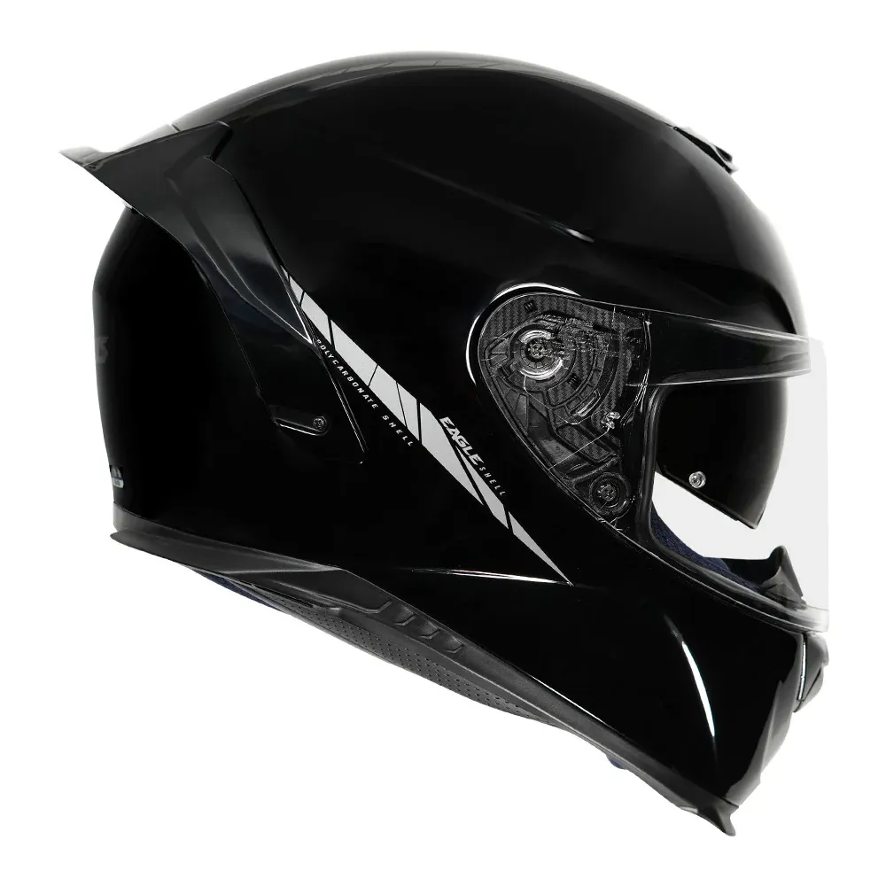 AXXIS 109Bsv Eagle Sv Solid A1 Gloss Black Full Face Helmet