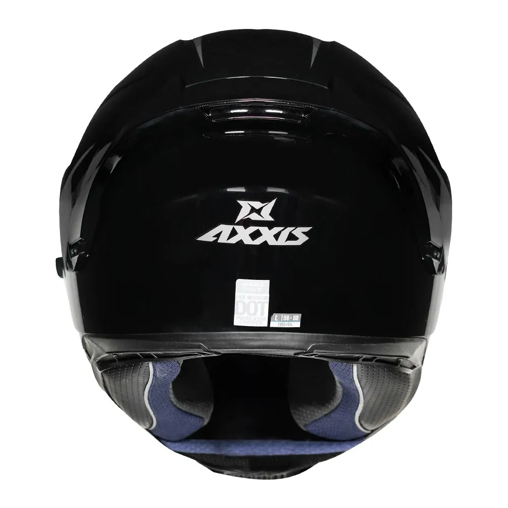 AXXIS 109Bsv Eagle Sv Solid A1 Gloss Black Full Face Helmet