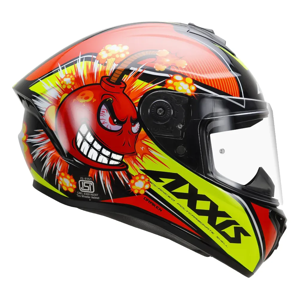 AXXIS 112C Draken S Boms A5 Gloss Red Full Face Helmet
