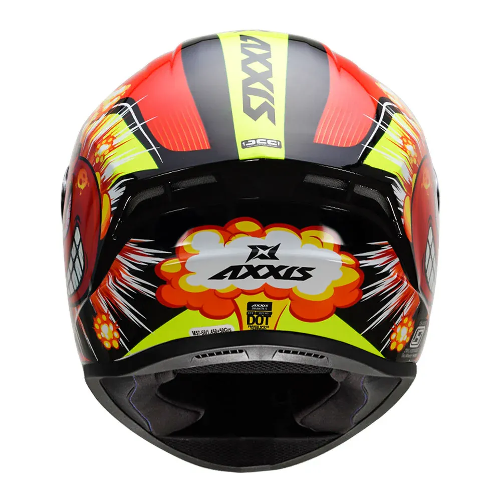 AXXIS 112C Draken S Boms A5 Gloss Red Full Face Helmet