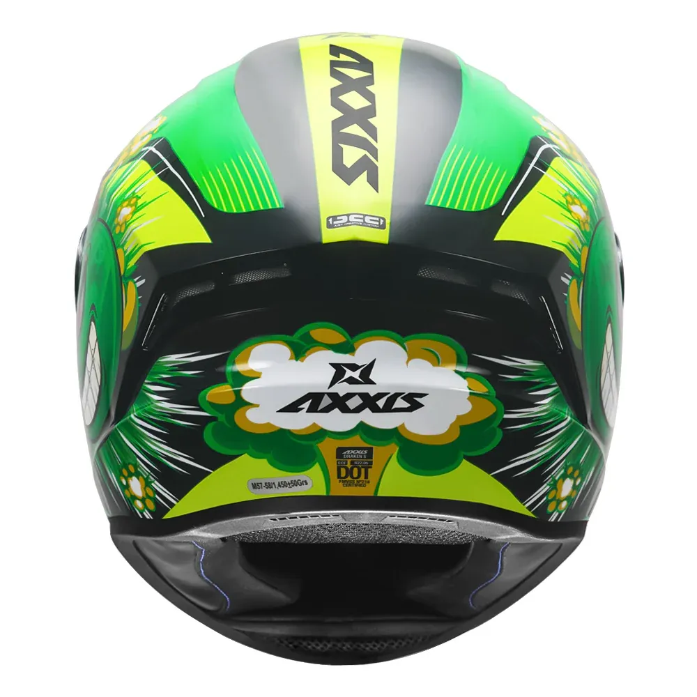 AXXIS 112C Draken S Boms A6 Gloss Green Full Face Helmet