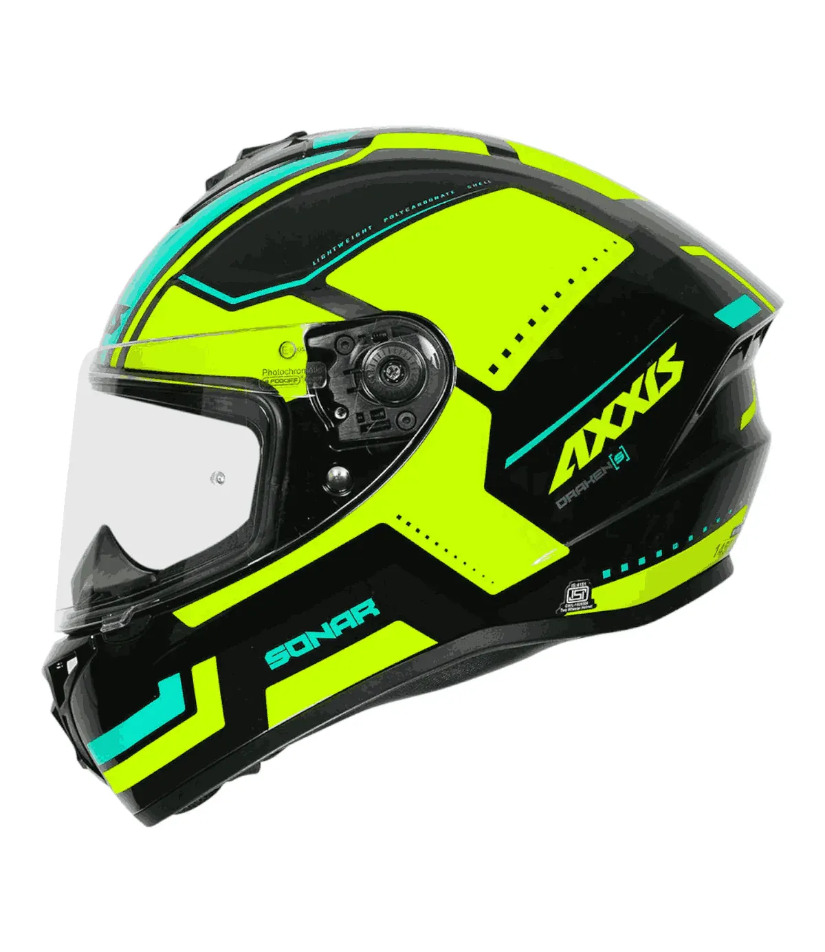 AXXIS 112C Draken Sonar B23 Gloss Flr Yellow Full Face Helmet