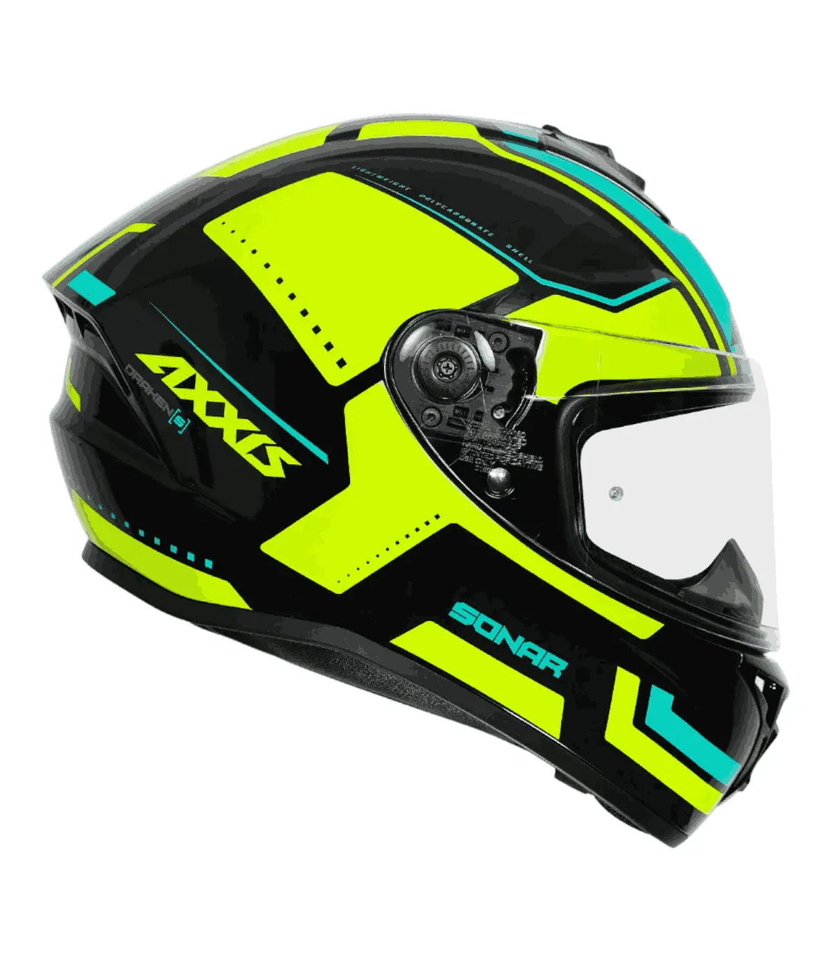AXXIS 112C Draken Sonar B23 Gloss Flr Yellow Full Face Helmet