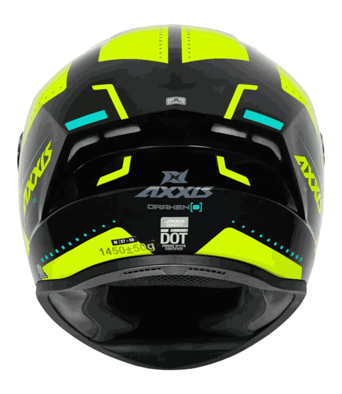 AXXIS 112C Draken Sonar B23 Gloss Flr Yellow Full Face Helmet