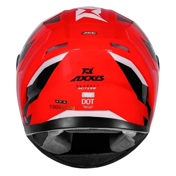 AXXIS 117D Seg Dot Active D5 Gloss Red Full Face Helmet