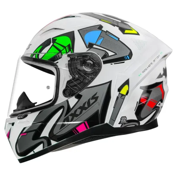 AXXIS 117D Seg Dot Arrows A2 Gloss Grey Full Face Helmet