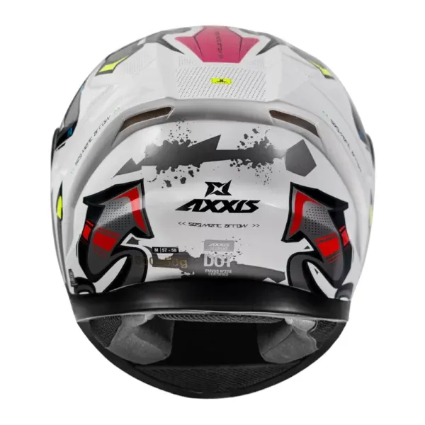 AXXIS 117D Seg Dot Arrows A2 Gloss Grey Full Face Helmet